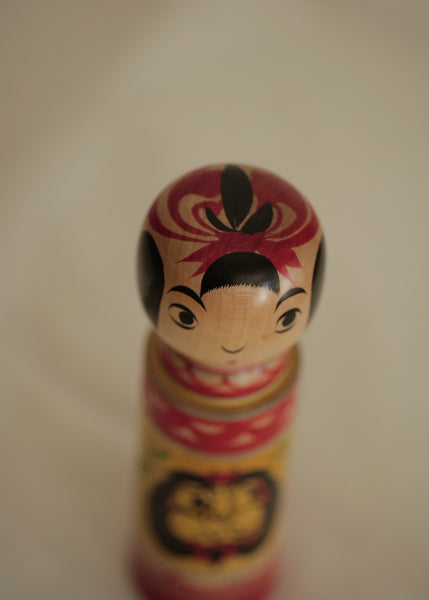 KOKESHI VINTAGE DE STYLE ZAO PAR ABE SHINYA / 20 CM