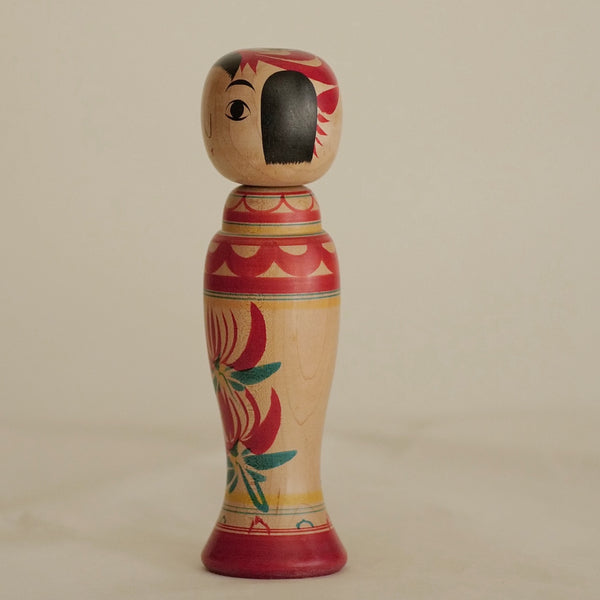 KOKESHI VINTAGE DE STYLE ZAO PAR ABE SHINYA / 20 CM