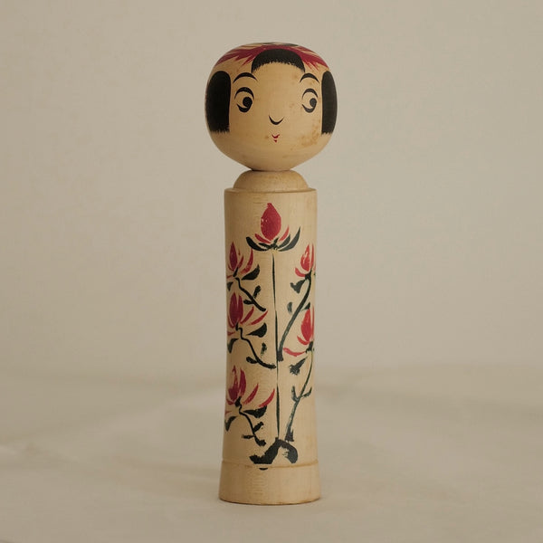KOKESHI VINTAGE DE STYLE ZAO PAR ABE SHINYA / 21 CM