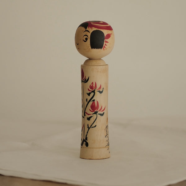 KOKESHI VINTAGE DE STYLE ZAO PAR ABE SHINYA / 21 CM