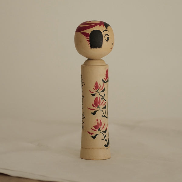 KOKESHI VINTAGE DE STYLE ZAO PAR ABE SHINYA / 21 CM