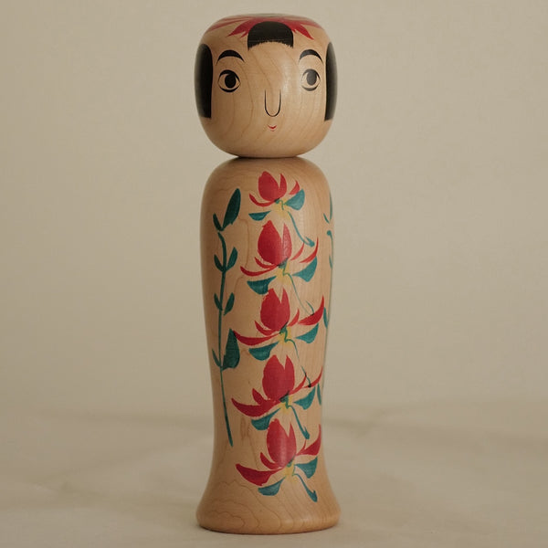 KOKESHI VINTAGE DE STYLE ZAO PAR ABE SHINYA / 25 CM