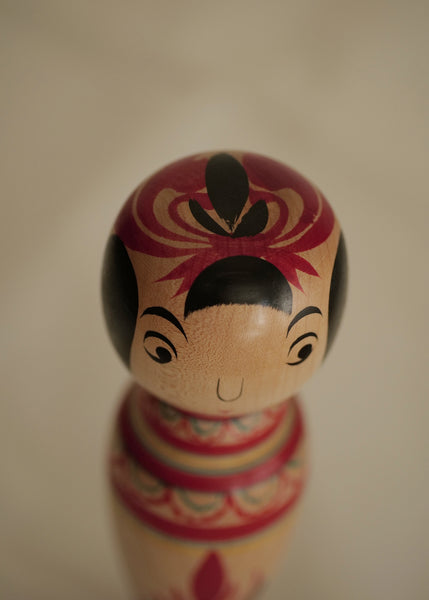 KOKESHI VINTAGE DE STYLE ZAO PAR ABE SHINYA / 25 CM