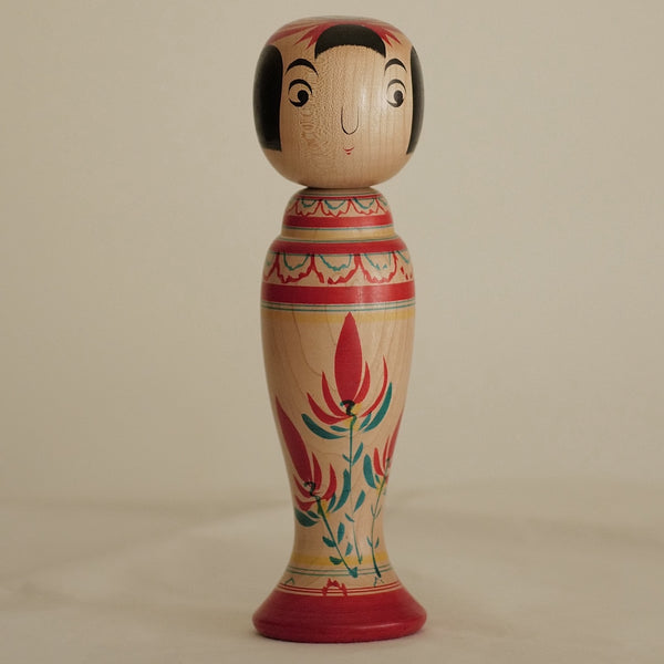 KOKESHI VINTAGE DE STYLE ZAO PAR ABE SHINYA / 25 CM