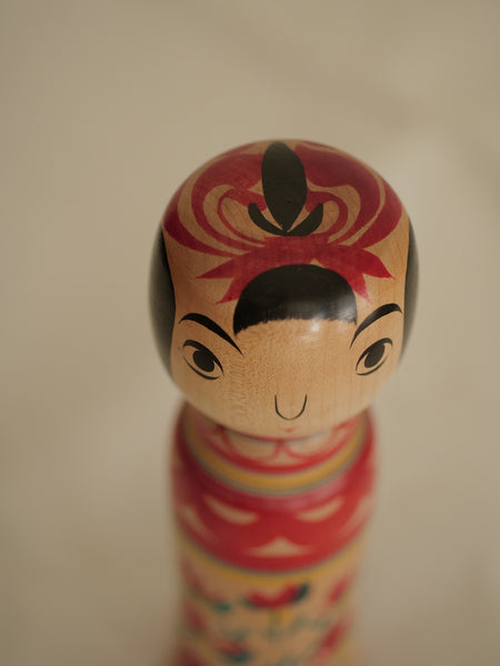 KOKESHI VINTAGE DE STYLE ZAO PAR ABE SHINYA / 25 CM