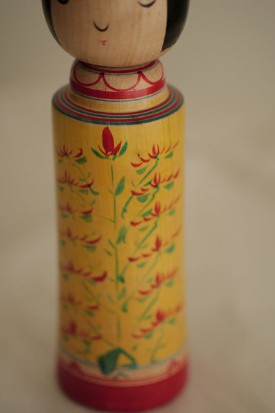 KOKESHI VINTAGE DE STYLE ZAO PAR ABE SHINYA / 25 CM