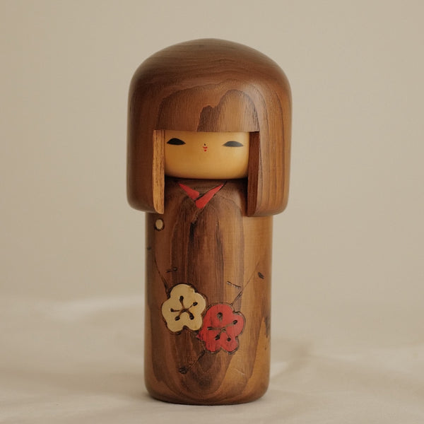 KOKESHI BOÎTE VINTAGE PAR USABURO / 20 CM