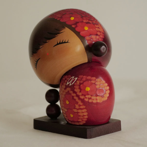 KOKESHI VINTAGE “ENFANT DU VILLAGE” PAR TAMURA CHIE / 17,5 CM