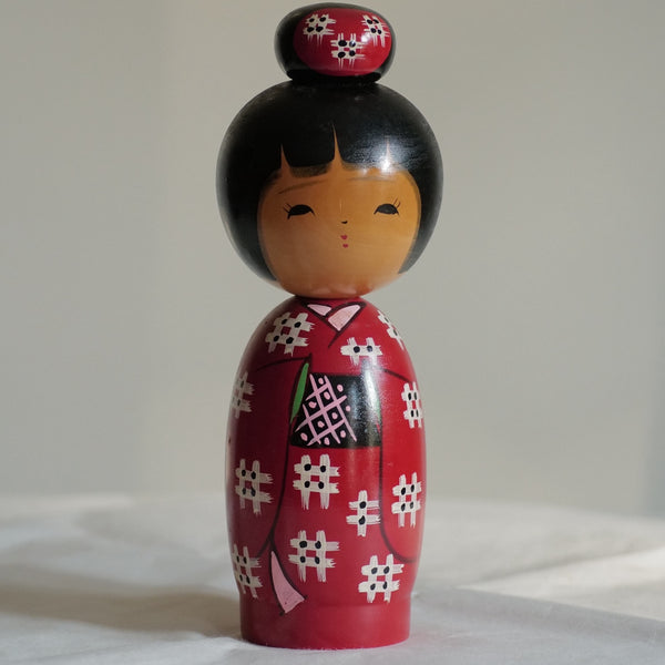 KOKESHI VINTAGE PAR HOSAKA TORAO / AVEC SA BOÎTE / 26 CM