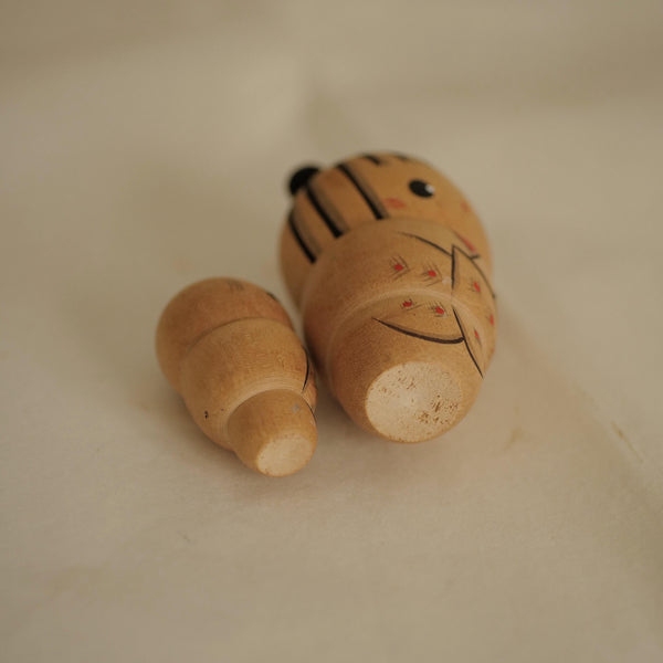 DUO DE PETITES KOKESHI VINTAGE / 7 CM