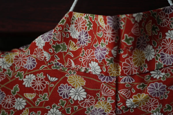 HAORI VINTAGE ROUGE / ALL-OVER CHRYSANTHÈMES